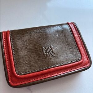 Tusk brand Brown and Red Leather Card Holder